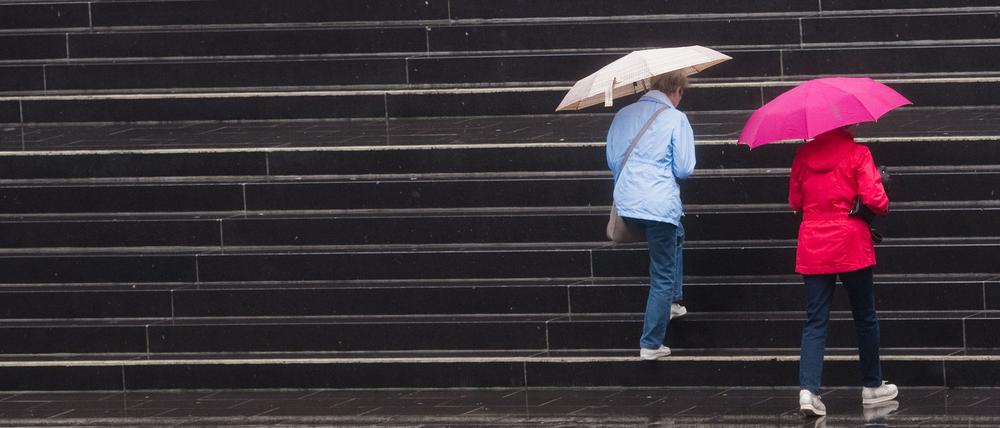 Vielerorts brachte Tief Axel, wie hier in Hannover, heftige Regenfälle.