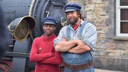 Henning Baum (Lukas, r.) und Solomon Gordon (Jim) im Lummerland in Babelsberg.