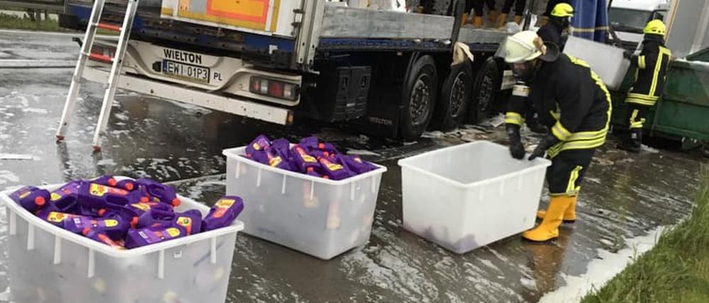 25 Tonnen polnischer Rohrreiniger sind ausgelaufen
