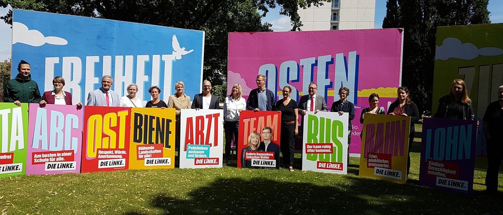 Wahlkampfauftakt der Linken in Potsdam.
