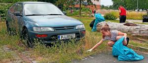 Rund um die Da-Vinci-Schule war der Trupp im Einsatz.