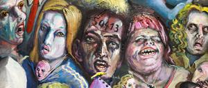 Rätselhaft. Die Werke von Malte Brekenfeld wie hier „Rosa Volksbild mir Südfrüchten“ sind nicht immer leicht zu entschlüssen.