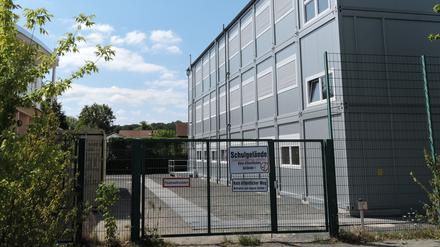 Im Erdgeschoss der Container an der Geltower Grundschule werden derzeit 48 Kita-Kinder betreut.