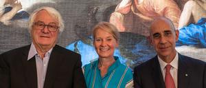 Eröffnung der Ausstellung "Wege des Barock" im Museum Barberini in Potsdam mit Hasso Plattner, Museumsdirektorin Ortrud Westheider sowie Luigi Mattiolo, Botschafter der Italienischen Republik in Deutschland.