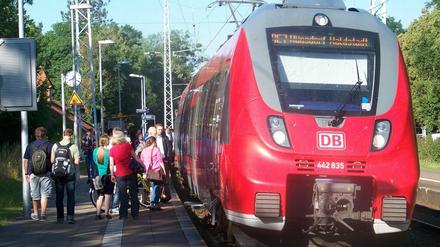 Der Bahnhof Wilhelmshorst.