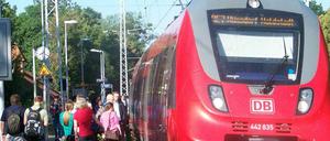 Der Bahnhof Wilhelmshorst.