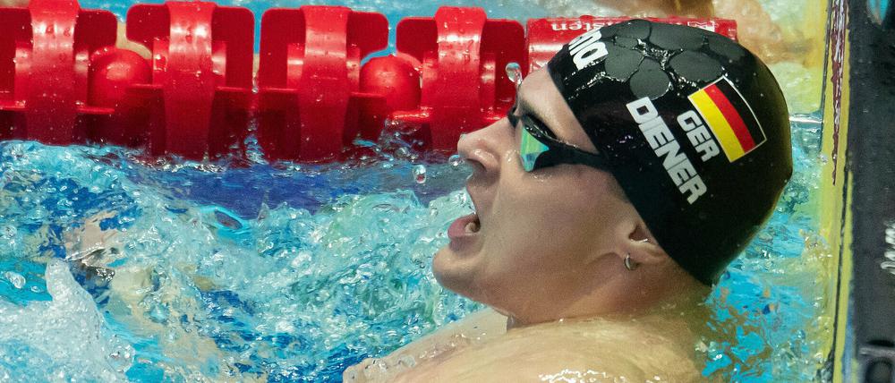 Knappes Ding. Christian Diener schrammte über 200 Meter Rücken am Einzelfinale vorbei.