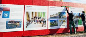 Die Ausstellung am Zaun stellt Wissenschaft in Potsdam vor.