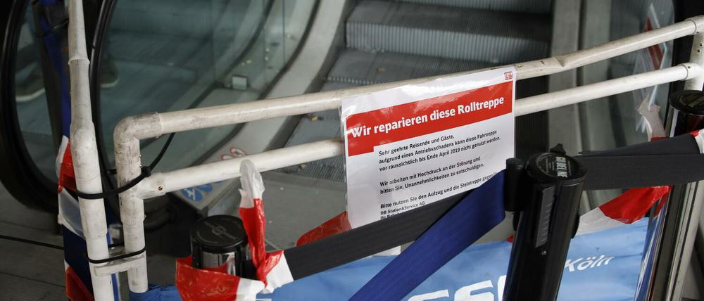 Die Rolltreppen fallen häufig aus, zuletzt im April dieses Jahres.