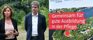 Hoffbauer-Chef Frank Hohn und Gesundheitsministerin Susanna Karawanskij (Die Linke).