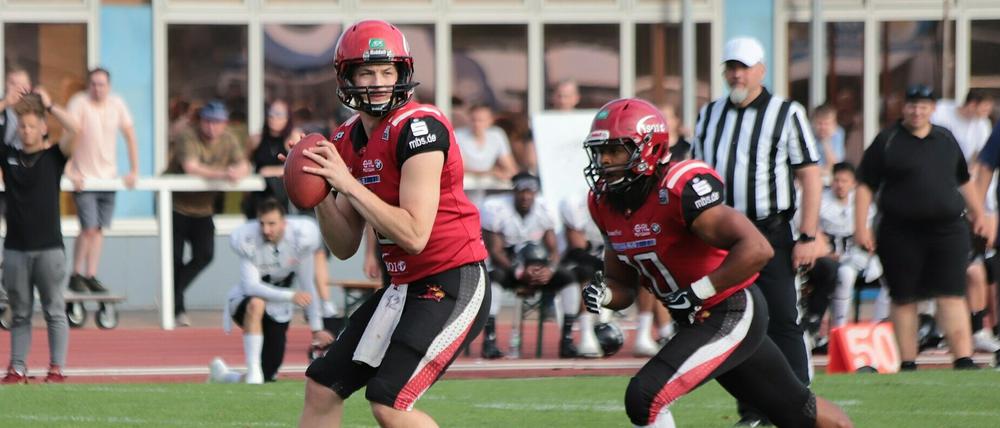 Gutes Comeback. Nach Krankheitspause stand Paul Zimmermann wieder als Quarterback der Royals auf dem Platz.