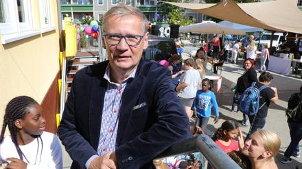 Journalist und Moderator Günther Jauch beim Jubiläumsfest der Potsdamer Arche am Freitag.
