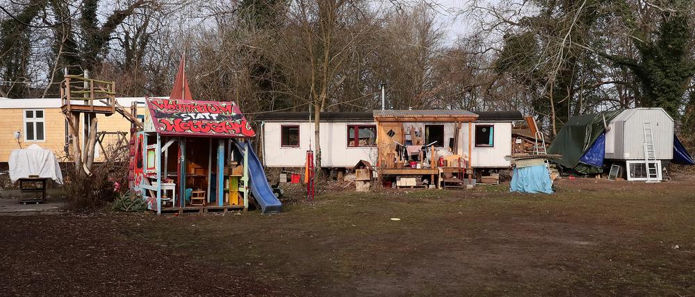 Die Wagenhausburg auf Hermannswerder.