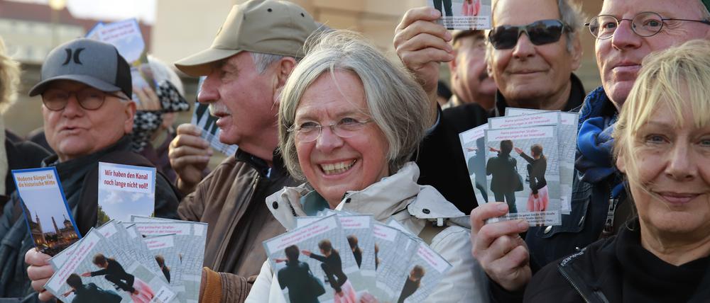 Die Initiative Mitteschön protestierte gegen die Straßenbenennung