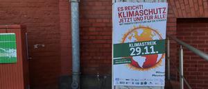 Ankündigung des heutigen Klimastreiks in Potsdam.