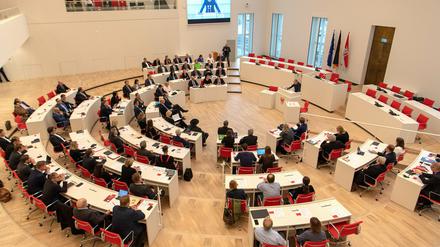 Der Brandenburger Landtag bei seiner zweiten Plenarsitzung. 