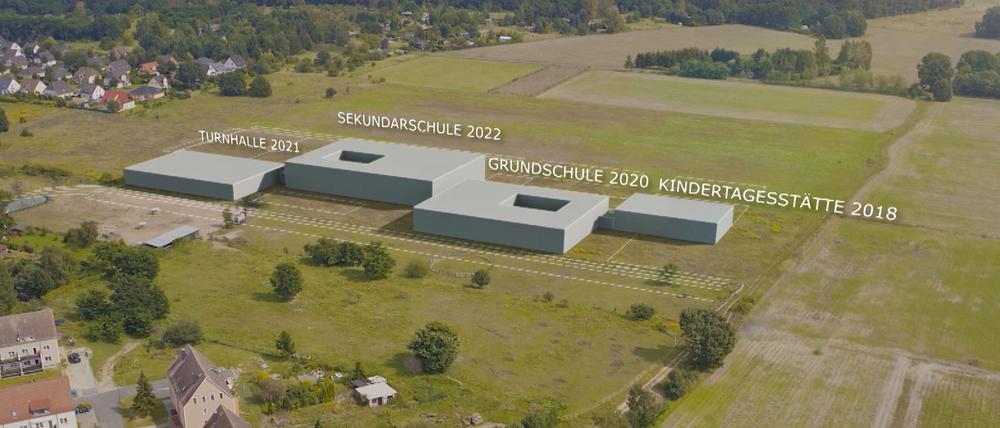 So könnte der Schulcampus Glindow aussehen.