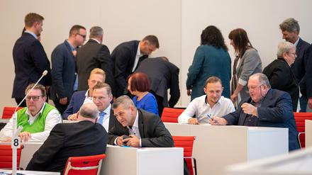 Mitglieder der AfD-Fraktion im Brandenburger Landtag.