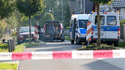 Der Polizeieinsatz Ende Oktober in Teltow.