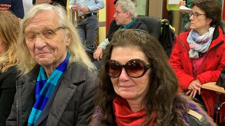 Architekt Hinrich Baller und seine Frau Doris Baller beim Stadtteildialog zur Nutheschlange am 22. November 2019 in der Babelsberger Bürgel-Grundschule.