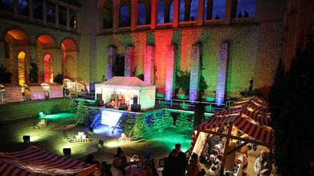 Der Weihnachtsmarkt Belvedere auf dem Pfingstberg.