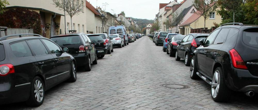 Blick in die Wollestraße in Babelsberg.