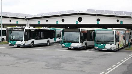 Betriebshof der Verkehrsbetriebe in Potsdam.