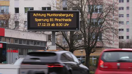 Seit einigen Tagen werden die Verkehrsteilnehmer über die Entschärfung informiert.