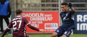 Blackout. Mit einem groben Patzer verschuldete SVB-Innenverteidiger Noah Awassi das 0:2. 