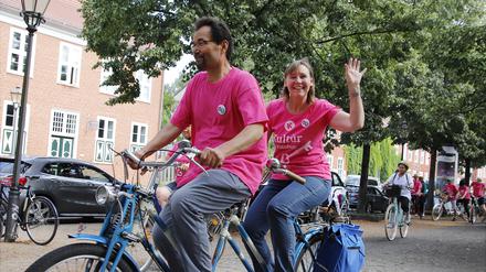 Im Sommer veranstaltete der Kultür Verein eine Tandemparade durch Potsdam.