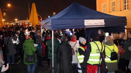 Auch im vergangenen Jahr gab es eine Protestaktion gegen das AfD-Singen.