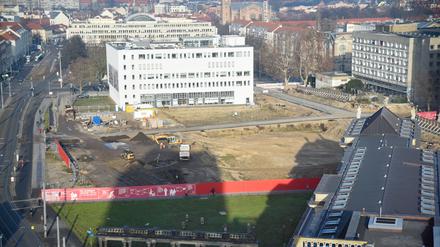 Blick auf das Baufeld in der historischen Mitte Potsdams.