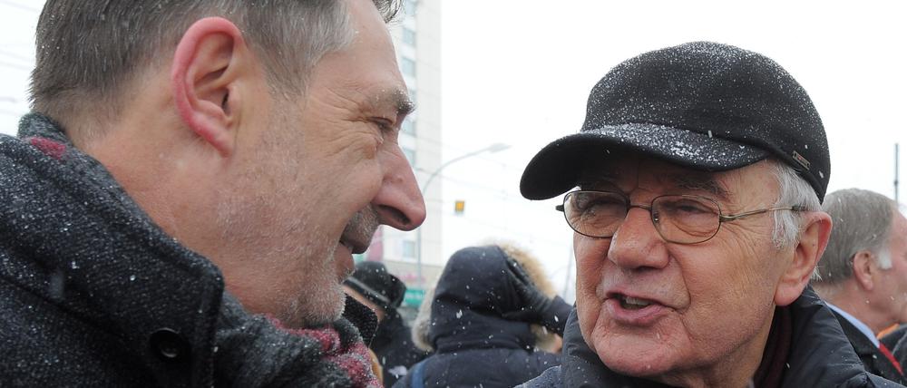 Manfred Stolpe mit Potsdams früherem Oberbürgermeister Jann Jakobs (l./SPD).