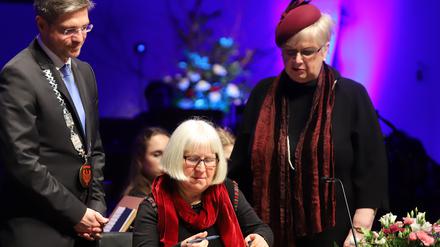 Der Neujahrsempfang der Stadt Potsdam im Jahr 2019 mit Oberbürgermeister Mike Schubert (SPD, 2.v.l.).