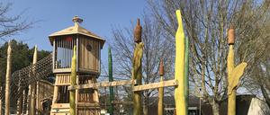 Hingucker: Der neue Luchtturm auf dem Wasserspielplatz des Volksparks.