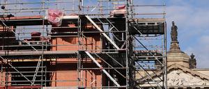 Der Turm der Garnisonkirche wächst zusehends.