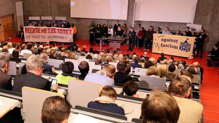 Preotest beim Neujahrsempfang 2020 der Universität Potsdam.