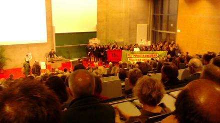 Protest. Studierende protestierten bereits zum Neujahrsempfang 2018 gegen die Einladung von AfD-Abgeordneten.