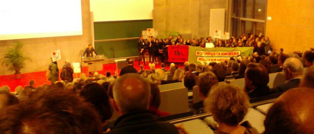 Protest. Studierende protestierten bereits zum Neujahrsempfang 2018 gegen die Einladung von AfD-Abgeordneten.