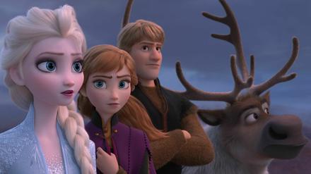 Königin Elsa, Anna, Kristoff und Rentier Sven in "Die Eiskönigin 2".  Der Film war im UCI Potsdam 2019 der meistgesehene.