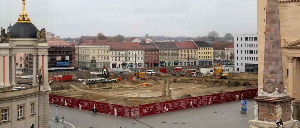 Blick auf die Baustelle am Alten Markt.