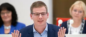 Sebastian Walter, Fraktionsvorsitzender der Brandenburger Partei Die Linke. 