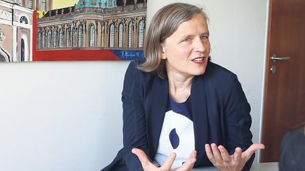 Bettina Jahnke im Gespräch. 