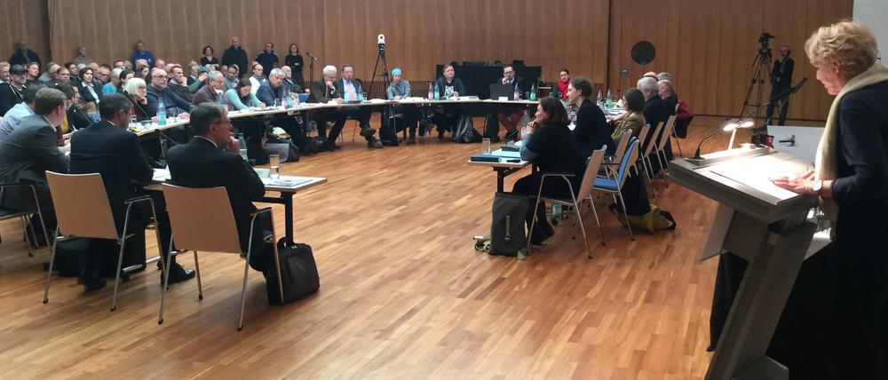 Barbara Kuster von der Initaitve "Mitteschön" legt ihre Position dar.