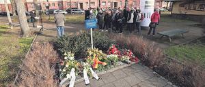 Am Willi-Frohwein-Platz in Babelsberg wurde der Opfer des Holocaust gedacht.