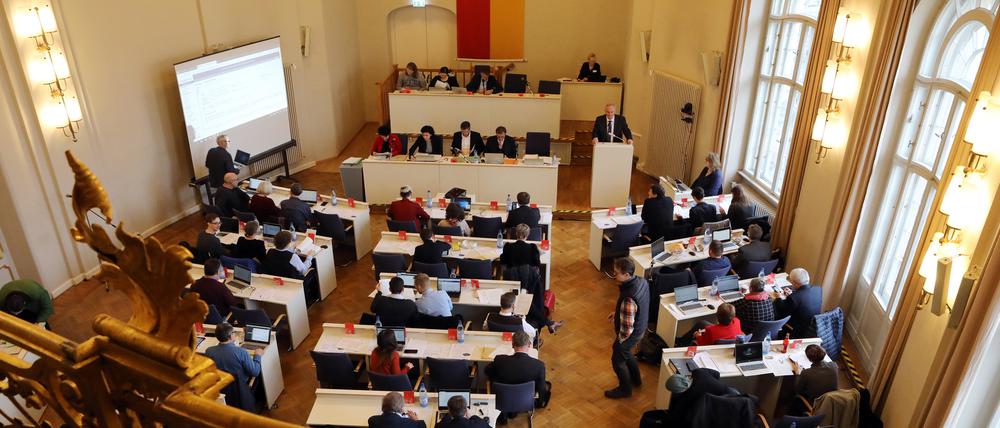 Am Mittwoch tagten die Stadtverordneten ein letztes mal im Plenarsaal im Rathaus Potsdam.