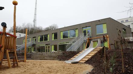 Das Gebäude besteht fast gänzlich aus Holz.