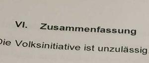 Gutachten erklärt Volksinitiative "Artenvielfalt retten - Zukunft sichern" für unzulässig