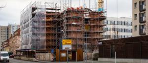 Der Turm der Garnisonkirche wächst.