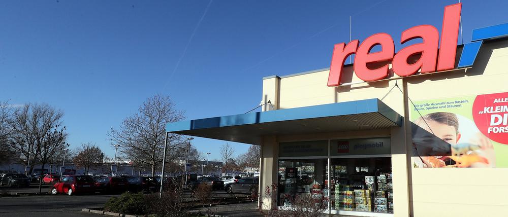 Die Real-Filiale in der Oderstraße in Teltow.